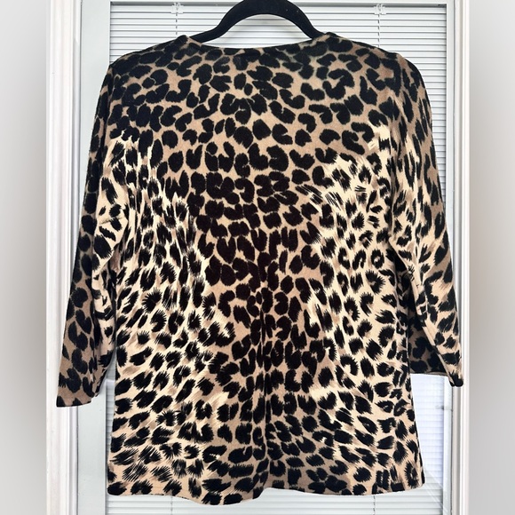Hampshire Studio Lúxelon Panther  / Animal Print Women’s Sweater Size  M - Picture 3 of 9